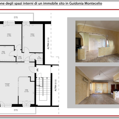 Riconfigurazione degli spazi interni di un immobile sito in Guidonia Montecelio